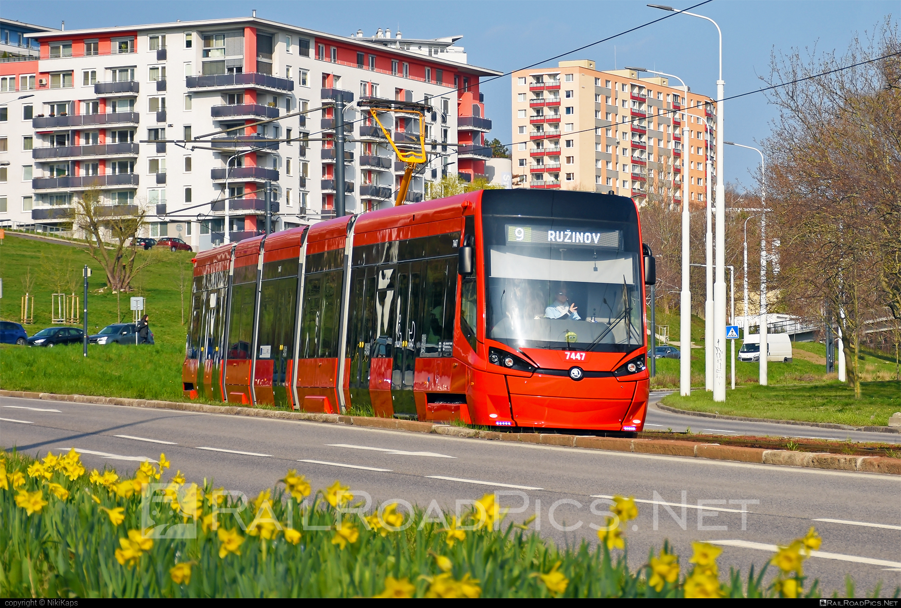 Škoda 29T ForCity Plus - 7447 operated by Dopravný podnik Bratislava #DopravnyPodnikBratislava #forCityPlus #skoda #skoda29t #tram