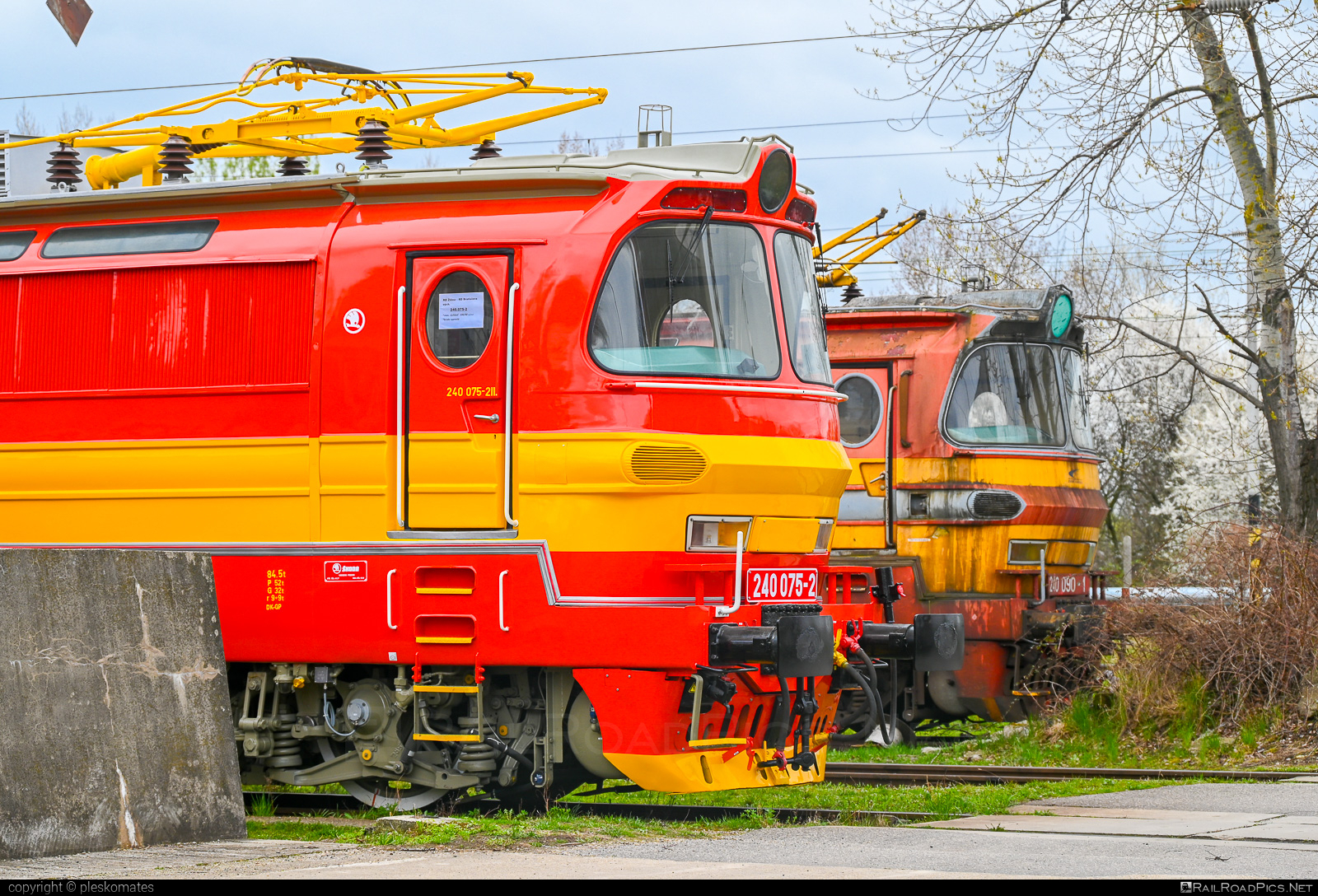 Škoda 47E - 240 075-2 operated by Yosaria Trains, a.s. #laminatka #locomotive240 #skoda #skoda47e #yosaria