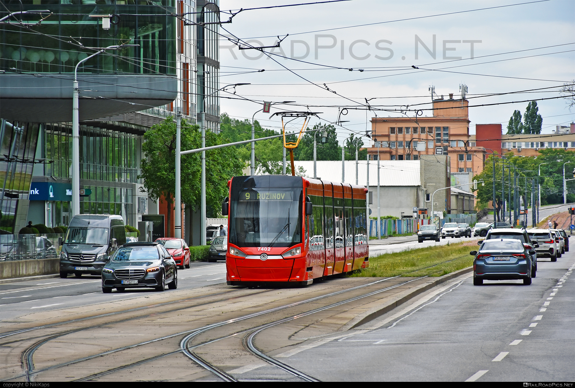 Škoda 29T ForCity Plus - 7402 operated by Dopravný podnik Bratislava #DopravnyPodnikBratislava #forCityPlus #skoda #skoda29t #skodaForCity #tram