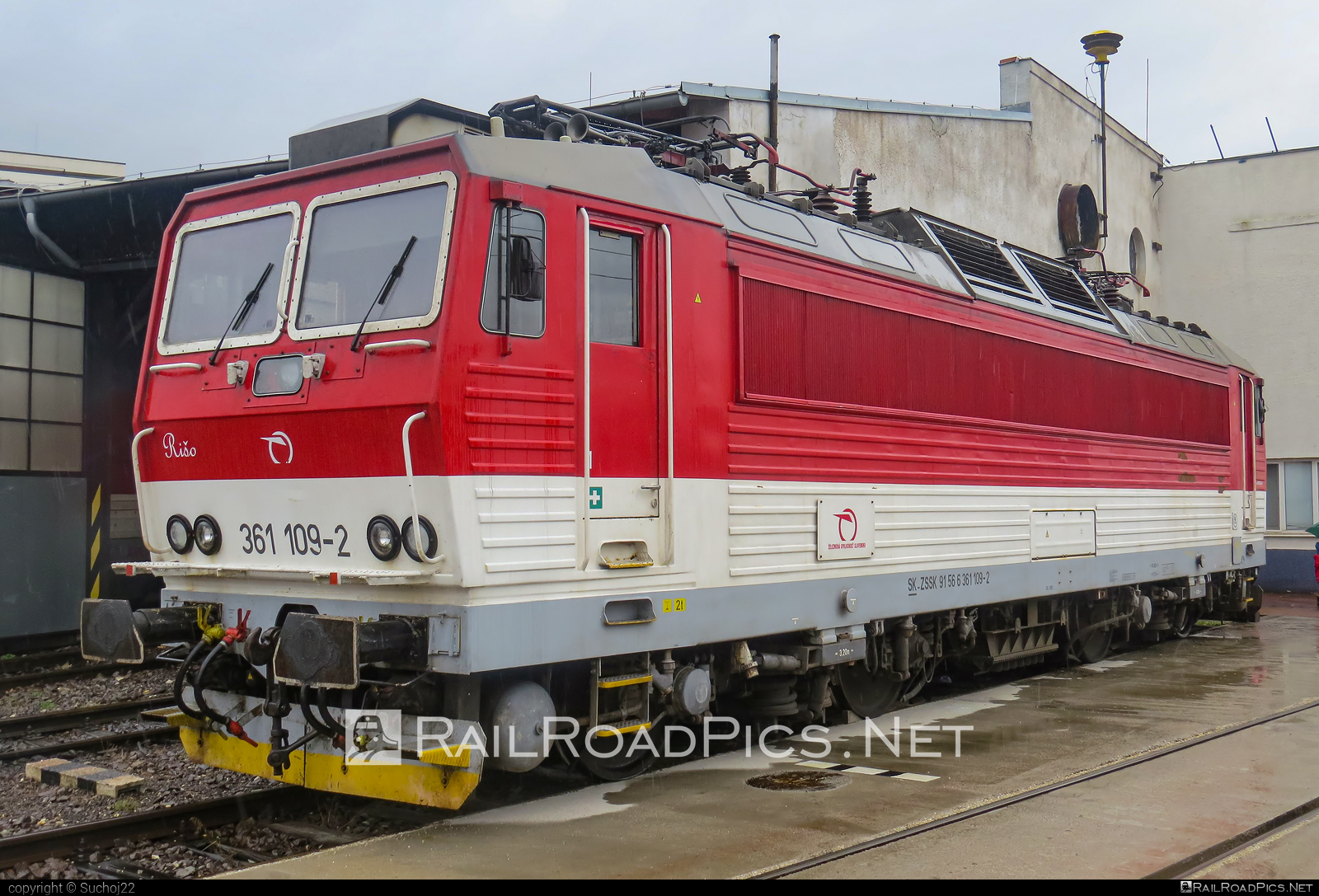 ŽOS Vrútky Class 361.1 - 361 109-2 operated by Železničná Spoločnost' Slovensko, a.s. #ZeleznicnaSpolocnostSlovensko #locomotive361 #locomotive3611 #zosvrutky #zssk
