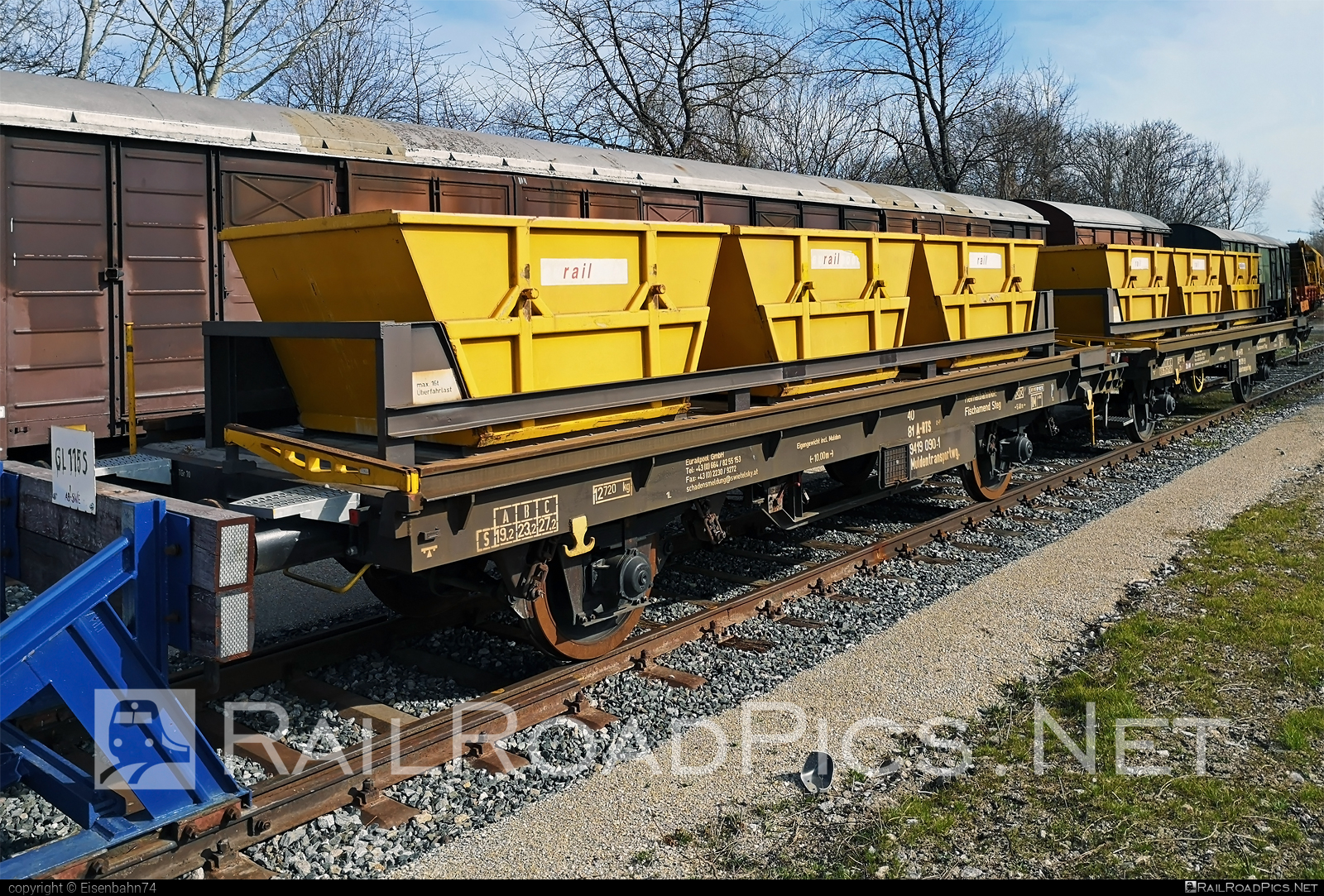 Class Unknown - Unknown - Trough trolley wagon - 40 81 9419 090-1 operated by Eurailpool GmbH #eurailpool #railtransportservicegmbh #rts #rtsrailtransportservice #swietelsky