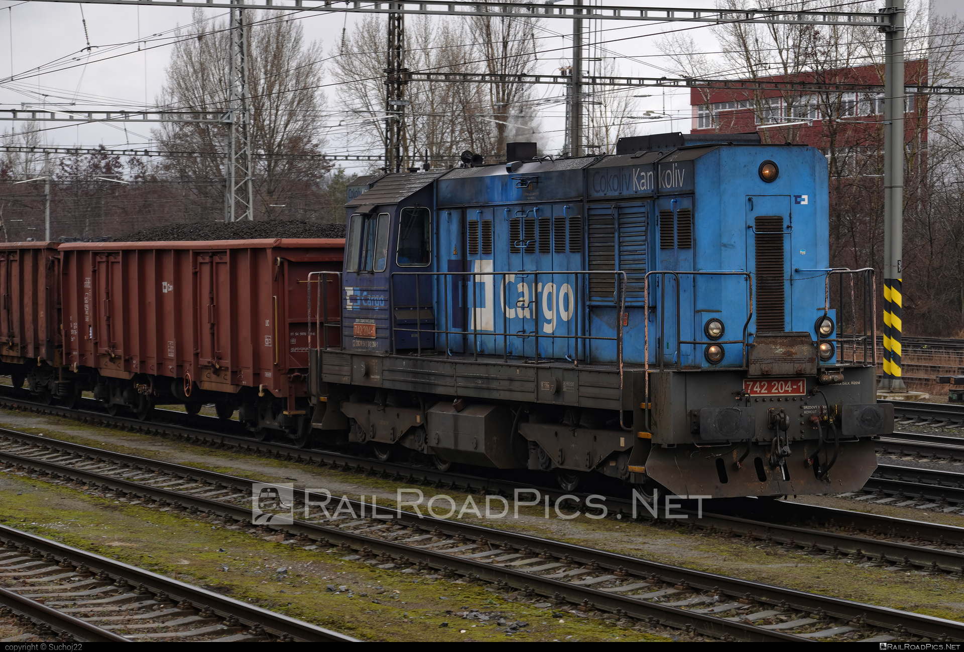 ČKD T 466.2 (742) - 742 204-1 operated by ČD Cargo, a.s. #cdcargo #ckd #ckd4662 #ckd742 #ckdt4662 #kocur #openwagon