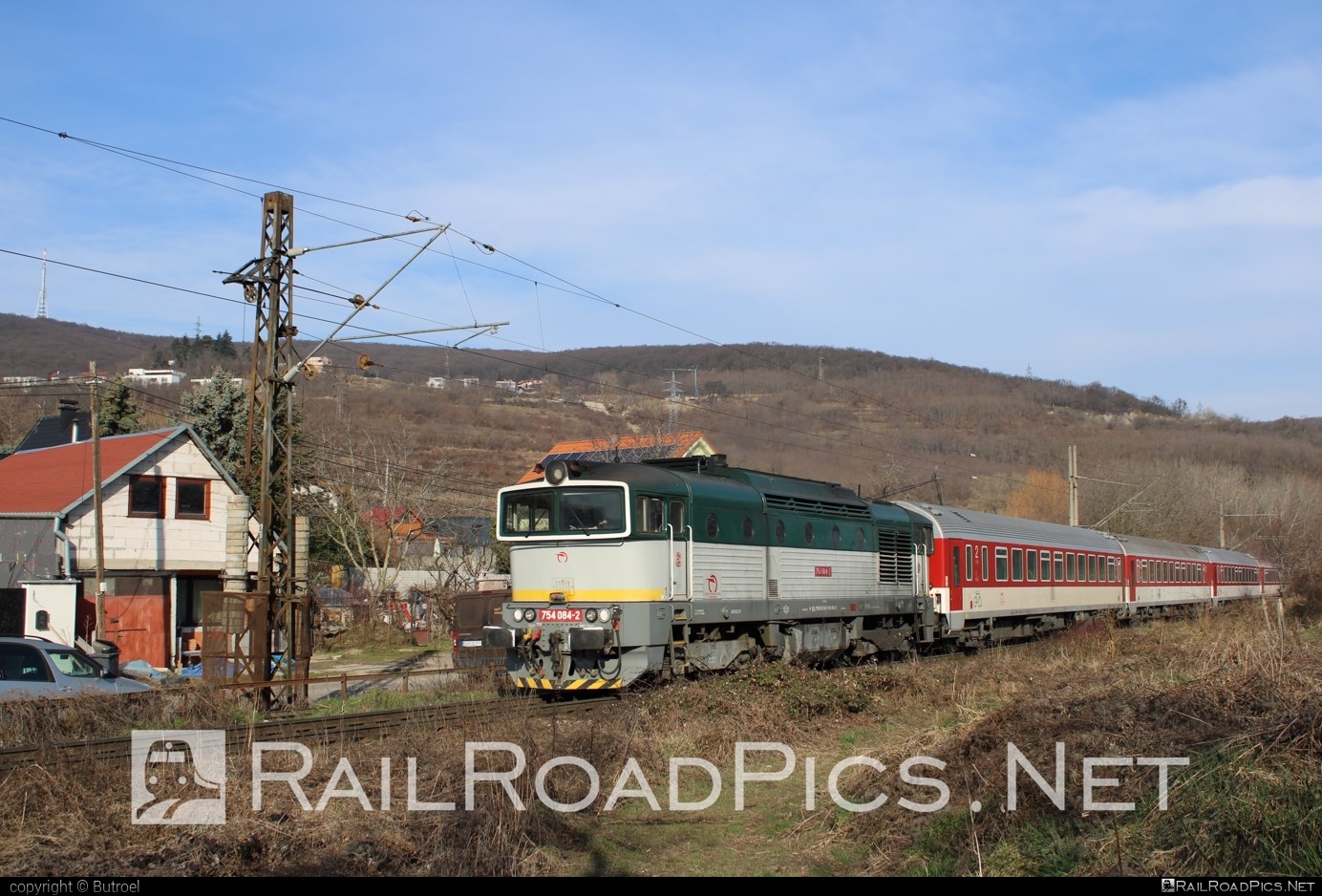 ČKD T 478.4 (754) - 754 084-2 operated by Železničná Spoločnost' Slovensko, a.s. #ZeleznicnaSpolocnostSlovensko #brejlovec #ckd #ckd4784 #ckd754 #ckdt4784 #lokomotiva754 #okuliarnik #zssk