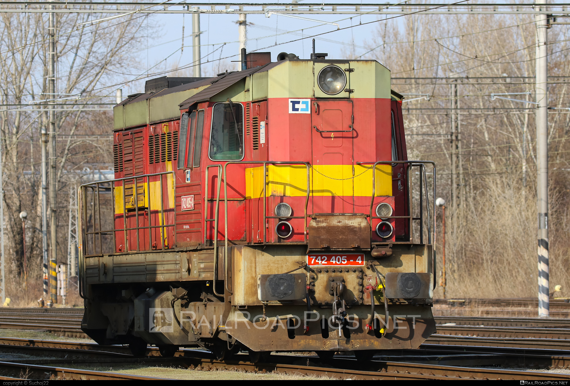 ČKD T 466.2 (742) - 742 405-4 operated by ČD Cargo, a.s. #cdcargo #ckd #ckd4662 #ckd742 #ckdt4662 #kocur