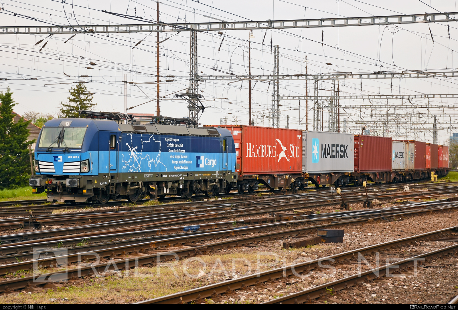 Siemens Vectron MS - 383 002-3 operated by ČD Cargo, a.s. #cdcargo #container #flatwagon #maersk #siemens #siemensVectron #siemensVectronMS #vectron #vectronMS