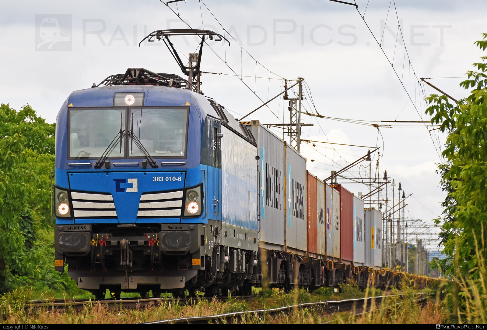 Siemens Vectron MS - 383 010-6 operated by ČD Cargo, a.s. #cdcargo #container #flatwagon #maersk #siemens #siemensVectron #siemensVectronMS #vectron #vectronMS