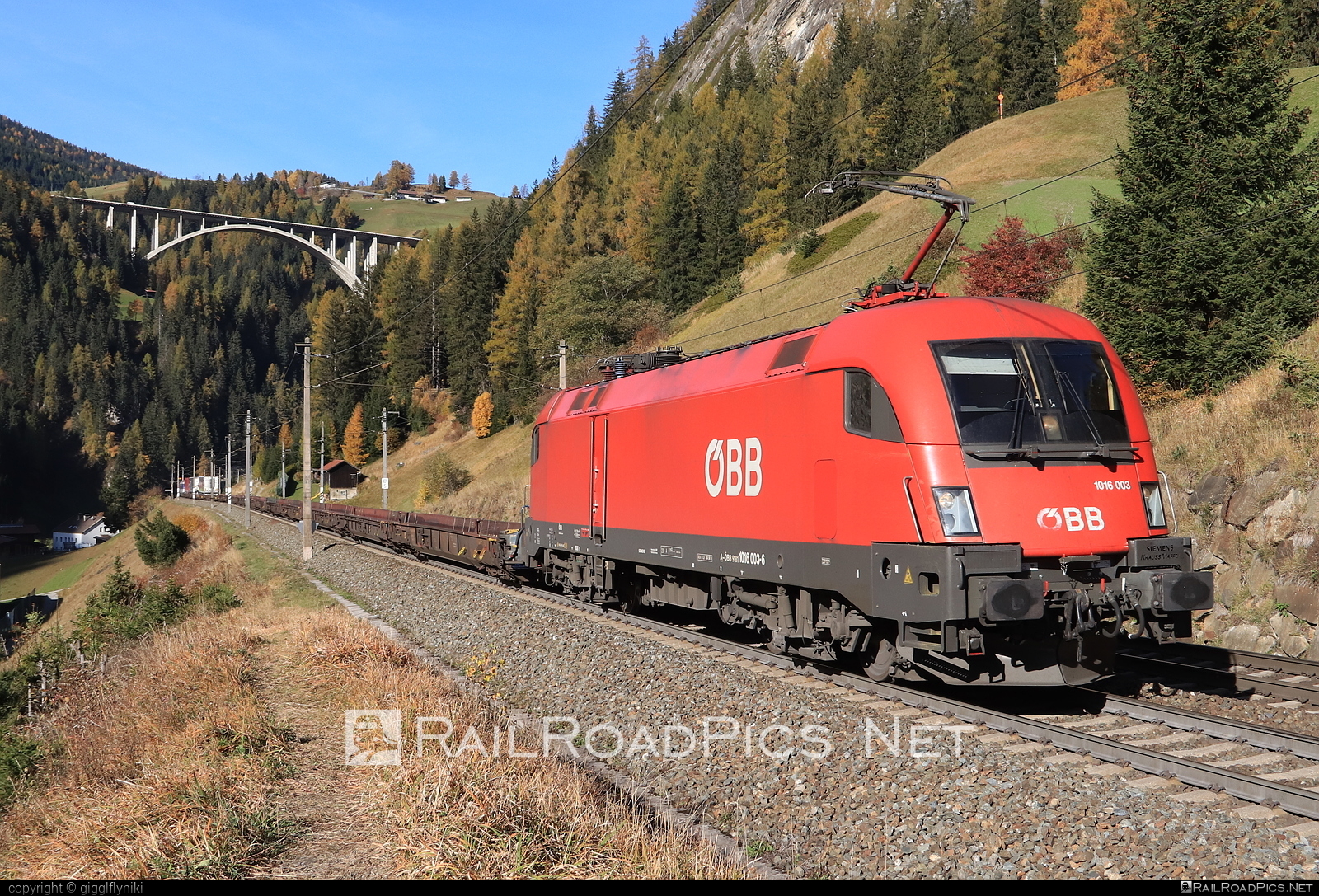 Siemens ES 64 U2 - 1016 003 operated by Rail Cargo Austria AG #es64 #es64u2 #eurosprinter #flatwagon #obb #osterreichischebundesbahnen #rcw #siemens #siemensEs64 #siemensEs64u2 #siemenstaurus #taurus #tauruslocomotive