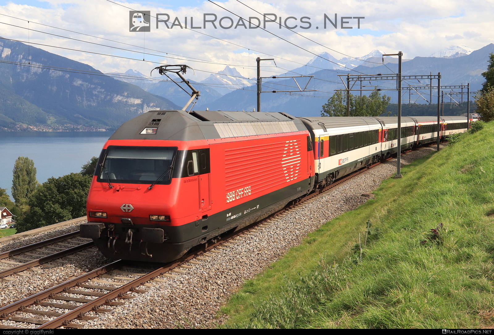 SBB Class Re 460 - 460 005 operated by Schweizerische Bundesbahnen SBB #CFF #CheminsDeFerFederauxSuisses #FFS #FerrovieFederaliSvizzere #SBB #SchweizerischeBundesbahnen #lok2000 #sbbClassRe460 #sbbRe460