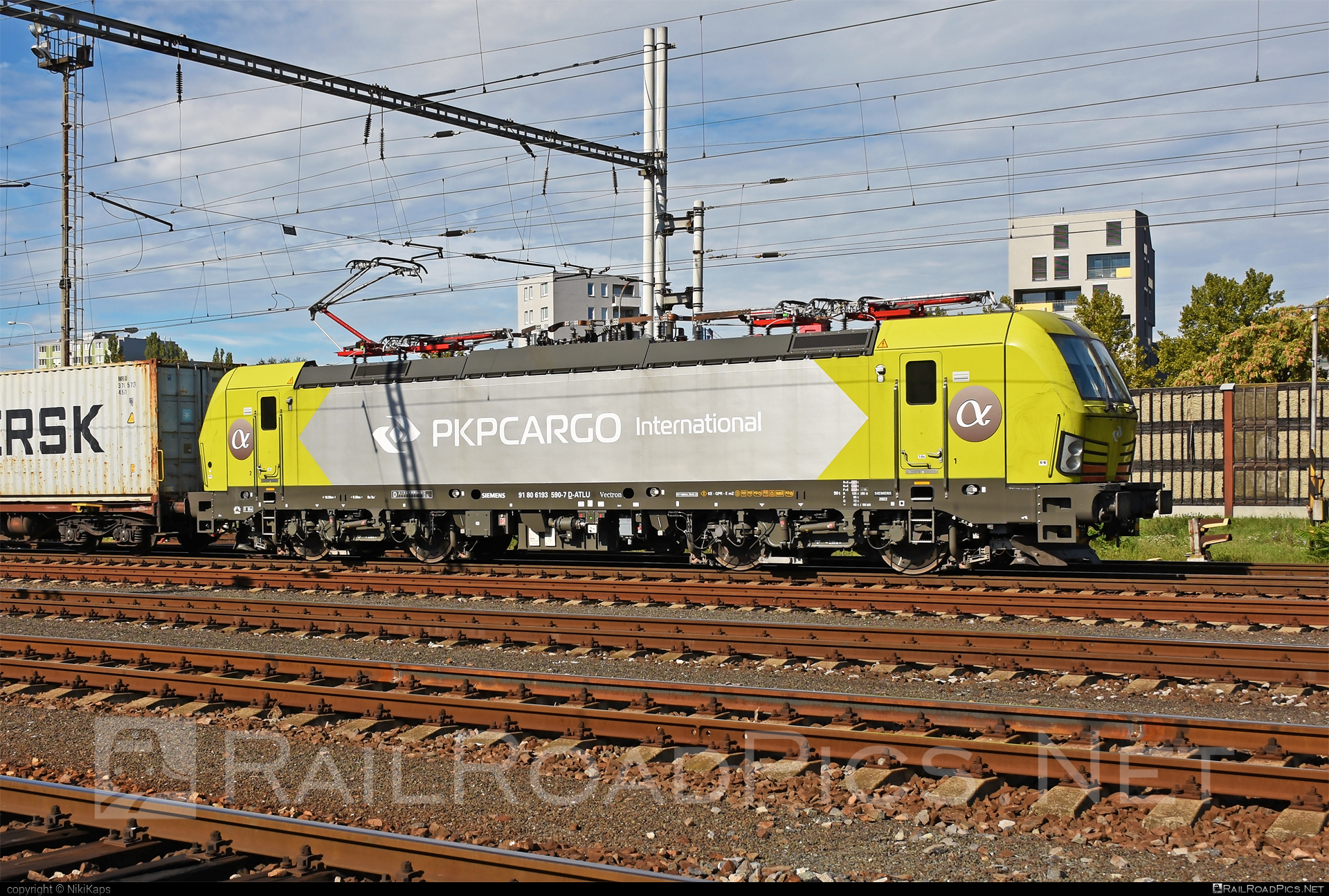 Siemens Vectron MS - 193 590 operated by PKP CARGO INTERNATIONAL a.s. #alphatrainsluxembourg #container #flatwagon #maersk #pkpcargointernational #pkpcargointernationalas #pkpci #siemens #siemensVectron #siemensVectronMS #vectron #vectronMS