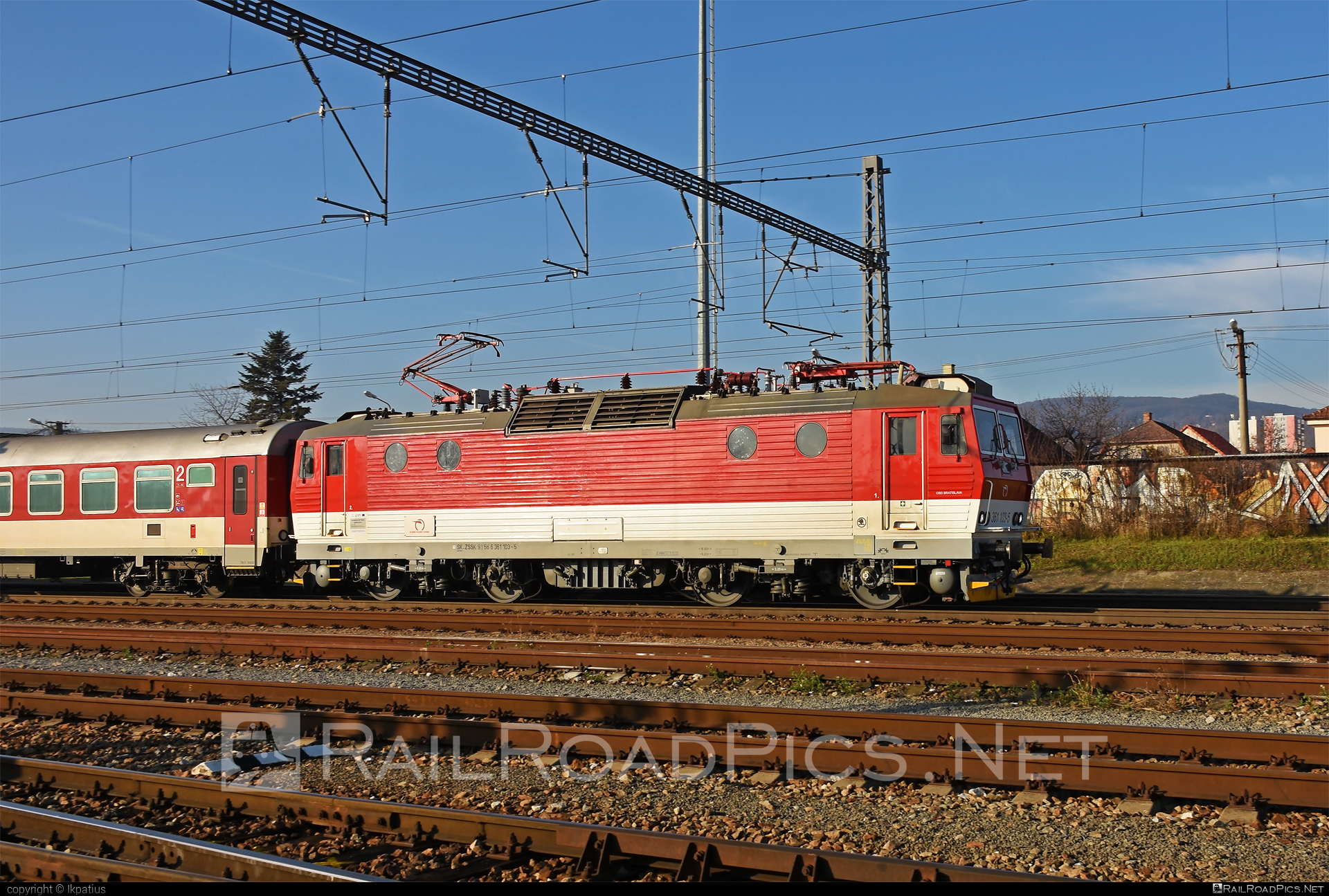 ŽOS Vrútky Class 361.1 - 361 103-5 operated by Železničná Spoločnost' Slovensko, a.s. #ZeleznicnaSpolocnostSlovensko #locomotive361 #locomotive3611 #zosvrutky #zssk