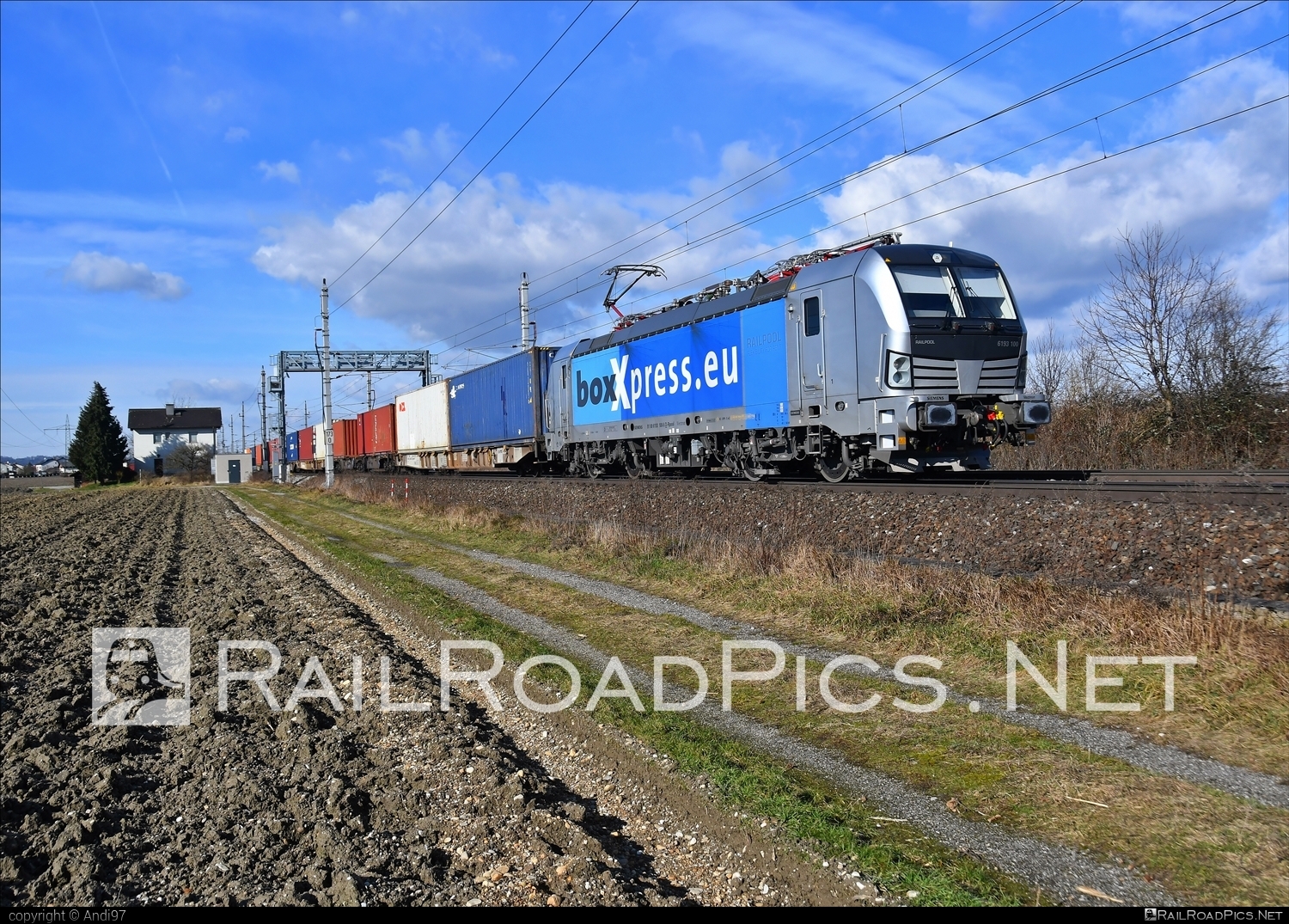 Siemens Vectron MS - 6193 100 operated by BoxXpress.de GmbH #boxxpress #container #flatwagon #railpool #railpoolgmbh #siemens #siemensVectron #siemensVectronMS #vectron #vectronMS