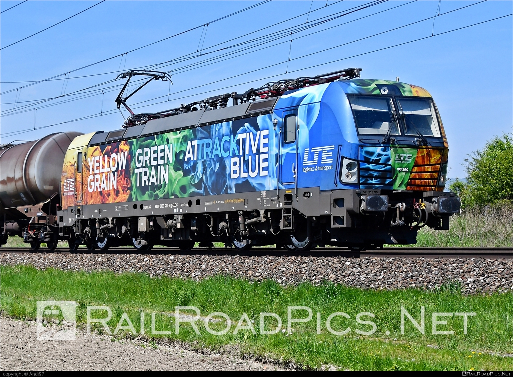 Siemens Vectron MS - 193 280 operated by LTE Logistik und Transport GmbH #ell #ellgermany #eloc #europeanlocomotiveleasing #lte #ltelogistikundtransport #ltelogistikundtransportgmbh #siemens #siemensVectron #siemensVectronMS #vectron #vectronMS