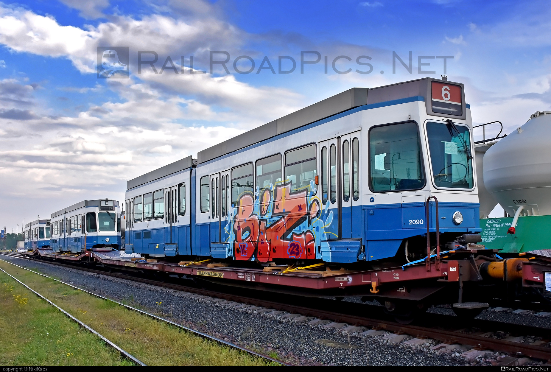 Tram 2000 Be 4/6 - 2090 operated by Verkehrsbetriebe Zürich #graffiti #tram #tram2000 #tram2000be46 #vbz