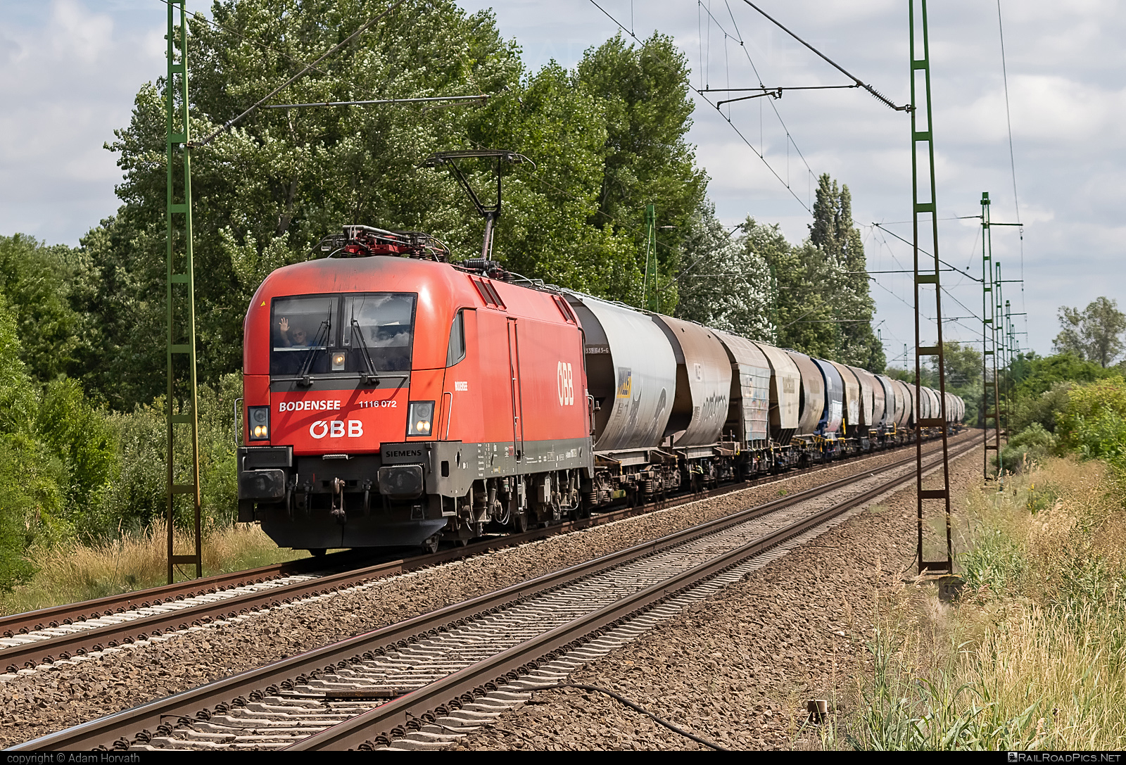 Siemens ES 64 U2 - 1116 072 operated by Rail Cargo Austria AG #es64 #es64u2 #eurosprinter #greetings #hopperwagon #millet #obb #osterreichischebundesbahnen #rcw #siemens #siemensEs64 #siemensEs64u2 #siemenstaurus #taurus #tauruslocomotive #transcereales