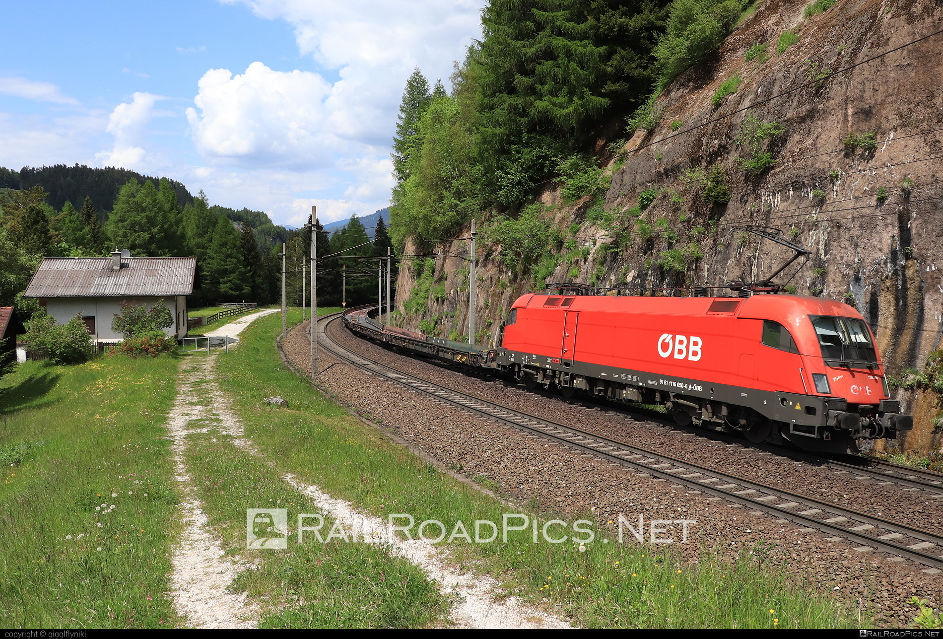 Siemens ES 64 U2 - 1116 050 operated by Rail Cargo Austria AG #es64 #es64u2 #eurosprinter #flatwagon #obb #osterreichischebundesbahnen #rcw #siemens #siemensEs64 #siemensEs64u2 #siemenstaurus #taurus #tauruslocomotive