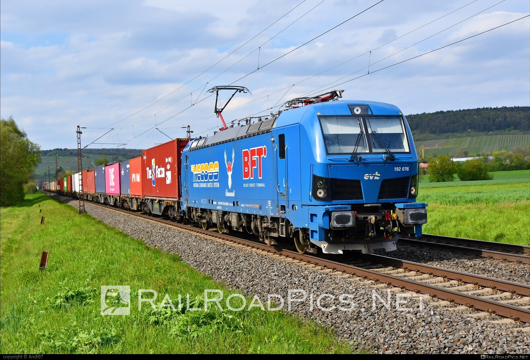 Siemens Smartron - 192 076 operated by Eisenbahnen und Verkehrsbetriebe Elbe-Weser #SiemensSmartron #container #evb #flatwagon #northrail #northrailFaahrzeugverwaltungsGmbH #siemens #smartron