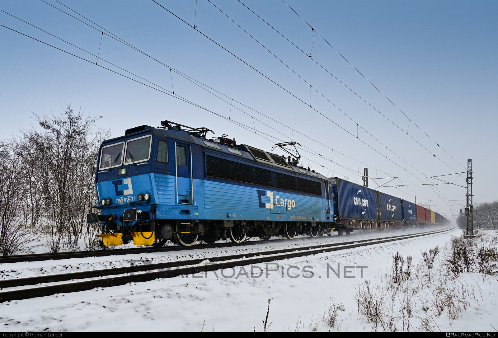 Škoda 69E - 363 016-7 operated by ČD Cargo, a.s. #cdcargo #container #es4991 #eso #flatwagon #locomotive363 #skoda #skoda69e