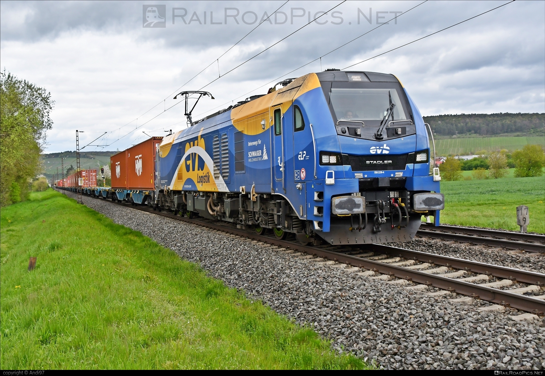 Stadler EURODUAL - 159 229-4 operated by Eisenbahnen und Verkehrsbetriebe Elbe-Weser #container #eurodual #evb #flatwagon #rcm #rcmRailCareAnd­Management #rcmRailCareAnd­ManagementGmbH #stadler #stadlereurodual #stadlerrail #stadlerrailag