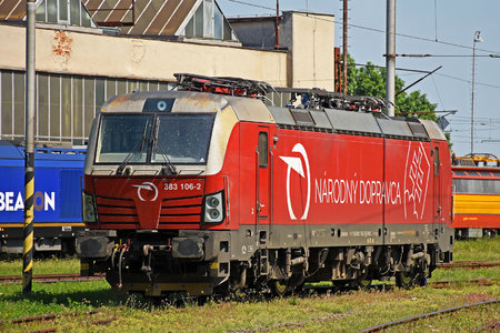 Siemens Vectron MS - 383 106-2 operated by Železničná Spoločnost' Slovensko, a.s.