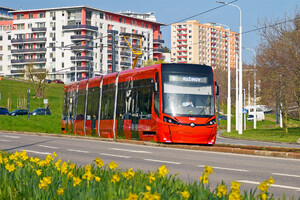Škoda 29T ForCity Plus - 7447 operated by Dopravný podnik Bratislava