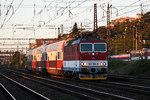ŽOS Vrútky Class 361.1 - 361 106-8 operated by Železničná Spoločnost' Slovensko, a.s.