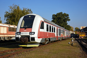 ŽOS Vrútky Class 861.0 - 861 012-07 operated by Železničná Spoločnost' Slovensko, a.s.