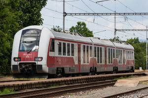 ŽOS Vrútky Class 861.0 - 861 034-1 operated by Železničná Spoločnost' Slovensko, a.s.