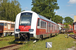 ŽOS Vrútky Class 861.0 - 861 035-8 operated by Železničná Spoločnost' Slovensko, a.s.
