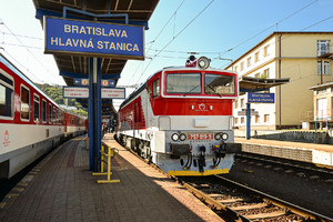 ŽOS Zvolen Class 757 - 757 019-5 operated by Železničná Spoločnost' Slovensko, a.s.