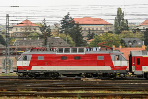 Škoda 55E - 350 014-7 operated by Železničná Spoločnost' Slovensko, a.s.