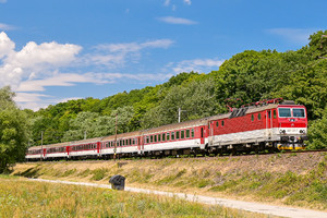 ŽOS Vrútky Class 361.1 - 361 121-7 operated by Železničná Spoločnost' Slovensko, a.s.