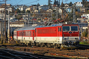 ŽOS Vrútky Class 361.1 - 361 110-0 operated by Železničná Spoločnost' Slovensko, a.s.