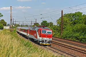 ŽOS Vrútky Class 361.1 - 361 108-4 operated by Železničná Spoločnost' Slovensko, a.s.