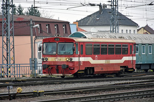ŽOS Zvolen Class 812 - 812 026 operated by Železničná Spoločnost' Slovensko, a.s.
